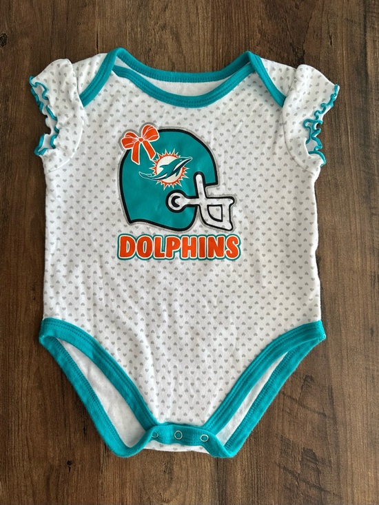 NFL Other - Miami Dolphins Baby Girl Onesie NFL Football Bodysuit Teal White Cute 🐬
🏈